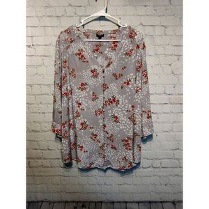 Torrid floral buttoned top plus